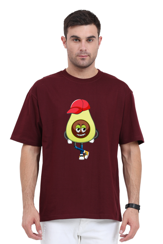 Unisex Oversized Cap Avocado T-Shirt - Image 4