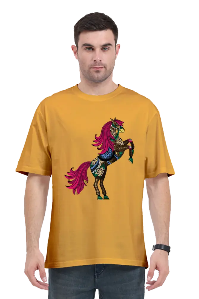 Majestic Horse: Unisex Oversized Classic T-Shirt - Image 4