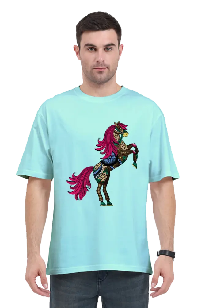 Majestic Horse: Unisex Oversized Classic T-Shirt - Image 2