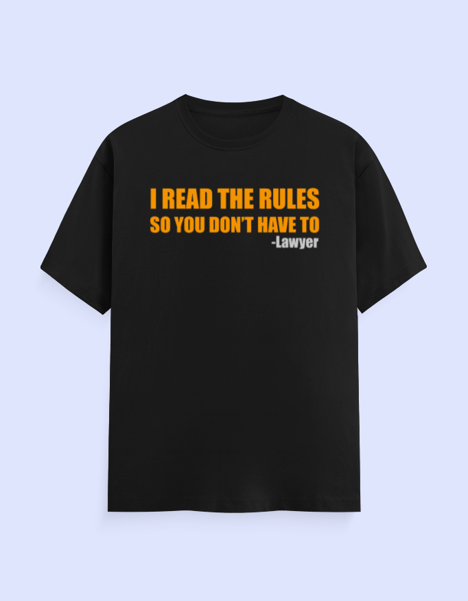 Read The Rules Lawyer T-Shirt - Image 2