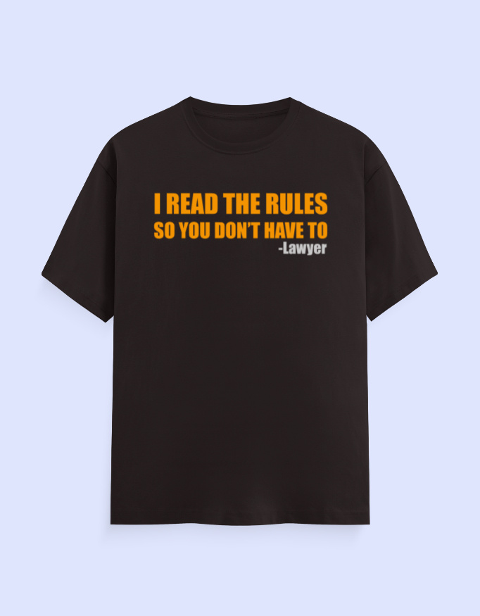 Read The Rules Lawyer T-Shirt - Image 7