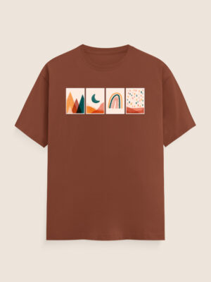 Split Canvas Painting T-Shirt