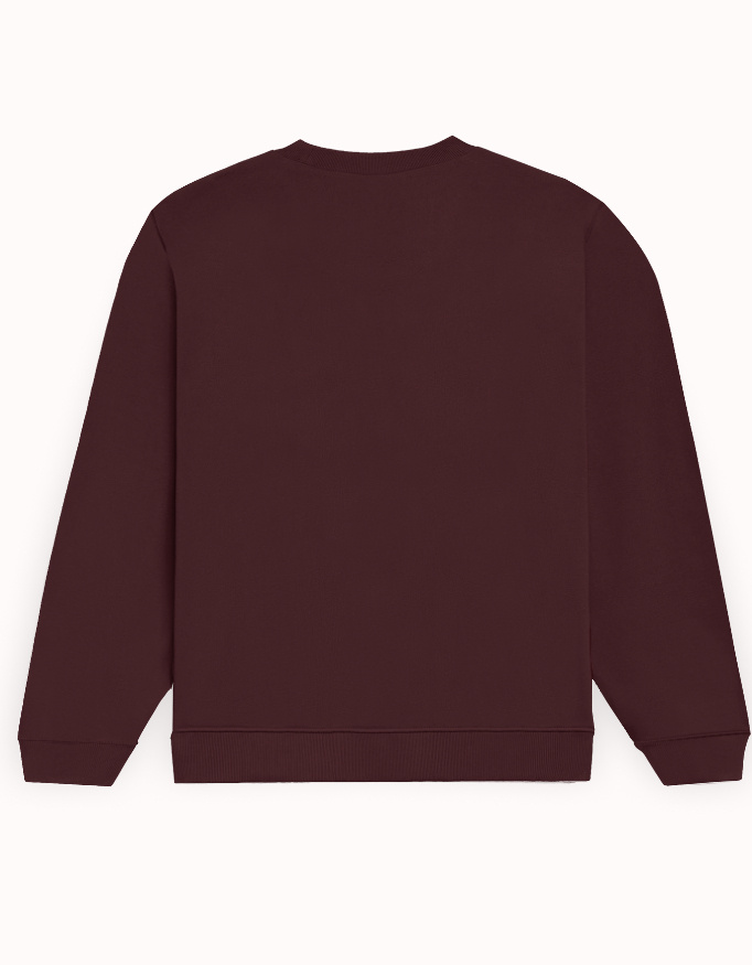 Maroon Unisex Sweatshirt 300 GSM – Alfa Goat - Image 2