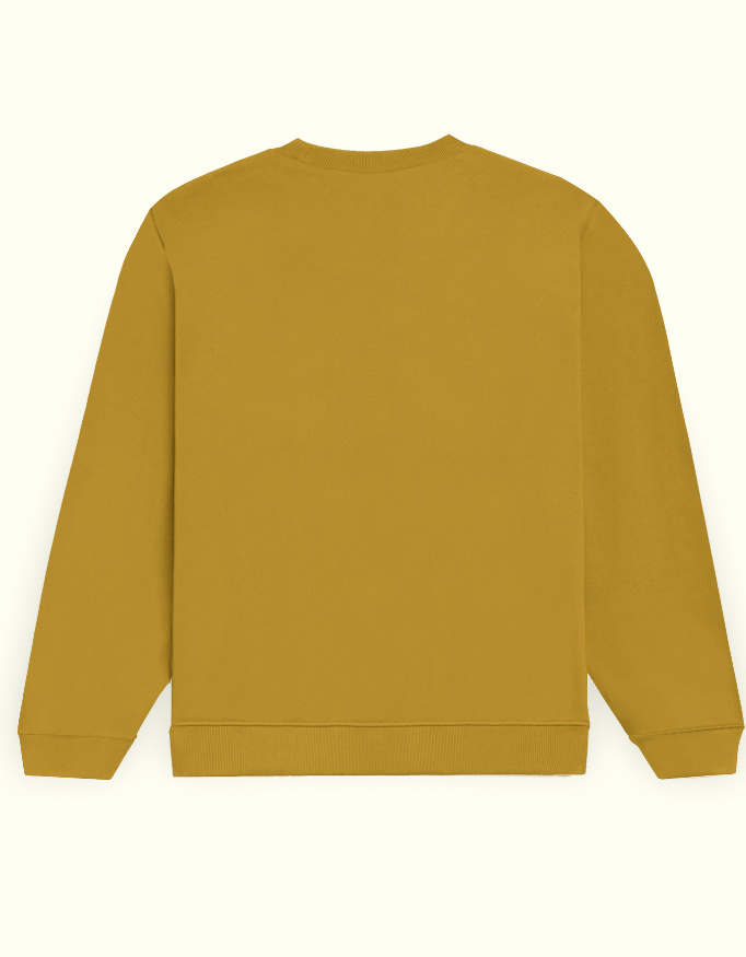 Mustard Yellow Unisex Sweatshirt 300 GSM – Alfa Goat - Image 2