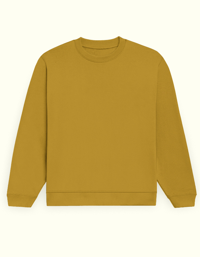 Mustard Yellow Unisex Sweatshirt 300 GSM – Alfa Goat