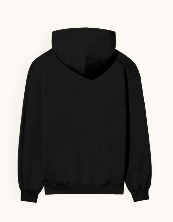 Plain Black Hoodie -300 GSM - Alfa Goat - Image 2