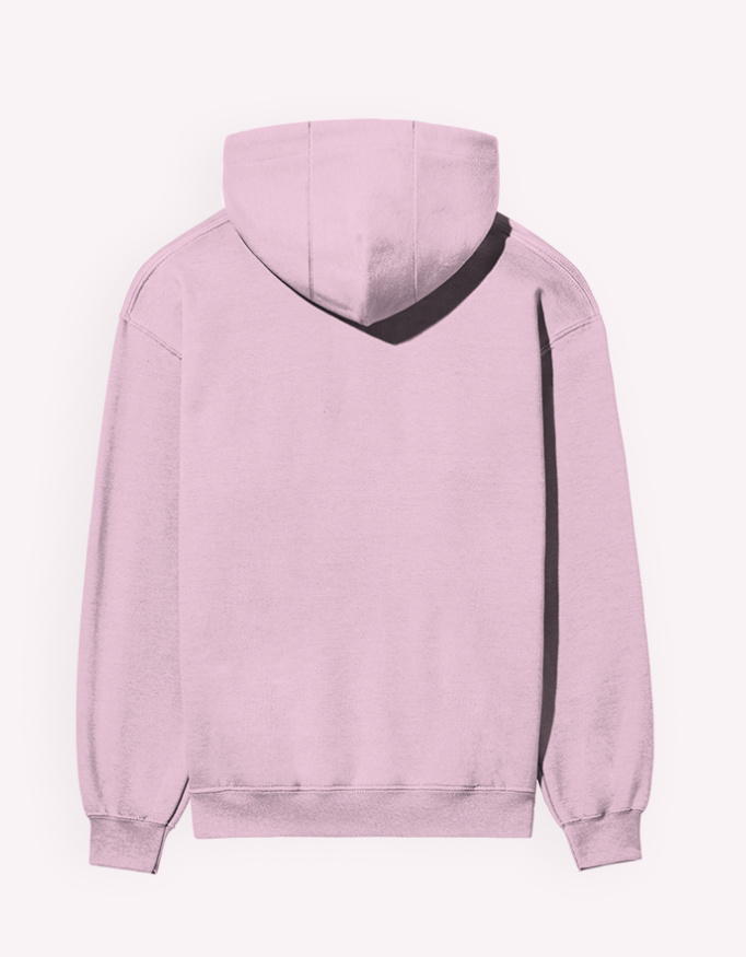 Plain Light Baby Pink Unisex Hoodie - 300 GSM - Alfa Goat - Image 2