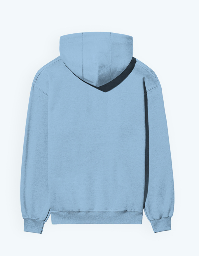 Plain Baby Blue Unisex Hoodie - 300 GSM - Alfa Goat - Image 2