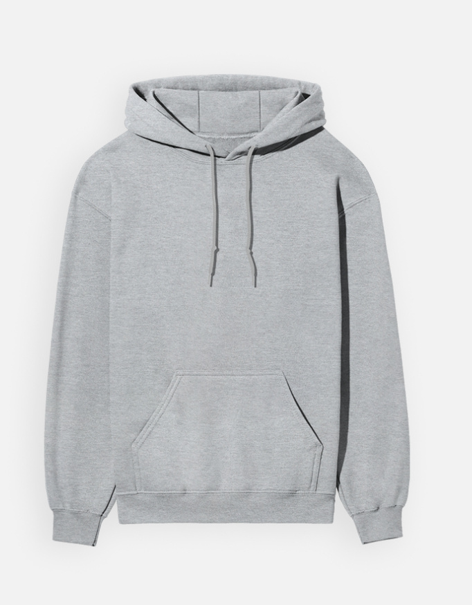 Plain Light Grey Hoodie -300 GSM - Alfa Goat