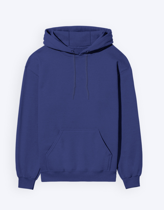 Royal Blue Plain Unisex Hoodie - 300 GSM - Alfa Goat