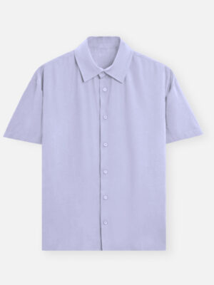 Unisex Oversized Half Sleeve Lavender Shirt | Alfa Goat